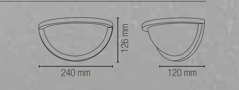 Applique per esterno in allumino nero diffusore in policarbonato led integrato 10W 700 lumen 4000°k luce naturale IP54 collezione DETROIT Applique per esterno in allumino nero diffusore in policarbonato led integrato 10W 700 lumen 4000°k luce naturale IP54 collezione DETROIT